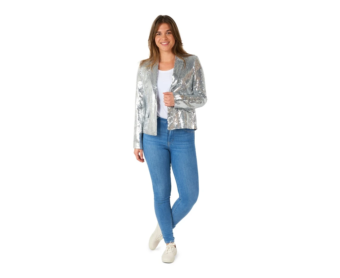 Marynarka damska Sequins Silver, rozm. 36/38 (S)